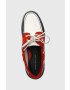 Tommy Hilfiger Kožené mokasíny TH BOAT SHOE RWB dámské červená barva na plochém podpatku FW0FW07169 - Pepit.cz