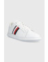 Tommy Hilfiger Kožené sneakers boty bílá barva - Pepit.cz