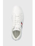 Tommy Hilfiger Kožené sneakers boty bílá barva - Pepit.cz