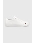 Tommy Hilfiger Kožené sneakers boty ELEVATED VULC LEATHER LOW bílá barva FM0FM04418 - Pepit.cz