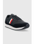 Tommy Hilfiger Kožené sneakers boty FM0FM04397 CORE EVA RUNNER CORPORATE LEA tmavomodrá barva - Pepit.cz