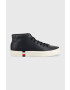 Tommy Hilfiger Kožené sneakers boty High Modern Vulc tmavomodrá barva - Pepit.cz