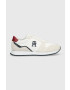 Tommy Hilfiger Kožené sneakers boty RUNNER EVO LEATHER bílá barva FM0FM04479 - Pepit.cz