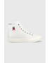 Tommy Hilfiger Kožené sneakers boty TH HI VULC STREET LEATHER bílá barva FM0FM04739 - Pepit.cz