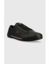 Tommy Hilfiger Kožené tenisky CORE CORPORATE VULC LEATHER pánské černá barva FM0FM04561 - Pepit.cz