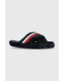 Tommy Hilfiger Pantofle Comfy Home Slippers With Straps tmavomodrá barva - Pepit.cz