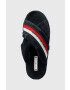 Tommy Hilfiger Pantofle Comfy Home Slippers With Straps tmavomodrá barva - Pepit.cz