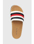 Tommy Hilfiger Pantofle CORPORATE CORK POOL SLIDE pánské bílá barva FM0FM04466 - Pepit.cz