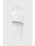 Tommy Hilfiger Pantofle HILFIGER EMBOSSED POOL SLIDE pánské bílá barva FM0FM04463 - Pepit.cz