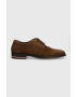 Tommy Hilfiger Semišové polobotky CORPORATE HILFIGER SUEDE SHOE pánské hnědá barva FM0FM04434 - Pepit.cz