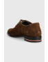 Tommy Hilfiger Semišové polobotky CORPORATE HILFIGER SUEDE SHOE pánské hnědá barva FM0FM04434 - Pepit.cz