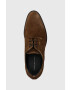 Tommy Hilfiger Semišové polobotky CORPORATE HILFIGER SUEDE SHOE pánské hnědá barva FM0FM04434 - Pepit.cz