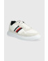 Tommy Hilfiger Sneakers boty LIGHTWEIGHT LEATHER MIX CUP bílá barva FM0FM04427 - Pepit.cz