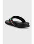 Tommy Hilfiger Žabky HILFIGER LEATHER TOE POST SANDAL pánské černá barva FM0FM04460 - Pepit.cz