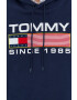 Tommy Jeans Bavlněná mikina pánská tmavomodrá barva s aplikací - Pepit.cz