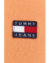 Tommy Jeans Bavlněná mikina pánská šedá barva s kapucí s potiskem - Pepit.cz