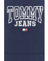 Tommy Jeans Bavlněná mikina pánská tmavomodrá barva s kapucí s potiskem - Pepit.cz