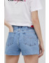 Tommy Jeans Bavlněné riflové kraťasy Bf0012 dámské hladké high waist - Pepit.cz