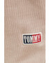 Tommy Jeans Bavlněné tepláky hnědá barva s aplikací - Pepit.cz