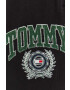 Tommy Jeans Bavlněné tepláky černá barva s aplikací - Pepit.cz