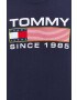 Tommy Jeans Bavlněné tričko tmavomodrá barva s potiskem - Pepit.cz