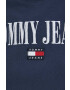 Tommy Jeans Bavlněné tričko tmavomodrá barva - Pepit.cz