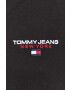 Tommy Jeans Bavlněné tričko černá barva - Pepit.cz