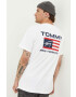 Tommy Jeans Bavlněné tričko bílá barva - Pepit.cz