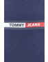 Tommy Jeans Bavlněné tričko tmavomodrá barva s potiskem - Pepit.cz