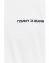 Tommy Jeans Bavlněné tričko bílá barva s aplikací - Pepit.cz