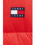 Tommy Jeans Bunda pánská červená barva zimní - Pepit.cz