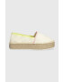 Tommy Jeans Espadrilky FLATFORM ESPADRILLE béžová barva na platformě EN0EN02078 - Pepit.cz