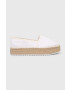 Tommy Jeans Espadrilky FLATFORM ESPADRILLE bílá barva na platformě EN0EN02078 - Pepit.cz