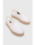 Tommy Jeans Espadrilky FLATFORM ESPADRILLE bílá barva na platformě EN0EN02078 - Pepit.cz