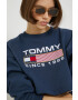 Tommy Jeans mikina dámská tmavomodrá barva s aplikací - Pepit.cz