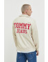 Tommy Jeans Mikina pánská černá barva s kapucí s aplikací - Pepit.cz