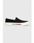 Tommy Jeans Tenisky SLIP ON CANVAS COLOR pánské černá barva EM0EM01156 - Pepit.cz