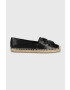 Tory Burch Kožené espadrilky Woven černá barva 144042-004 - Pepit.cz