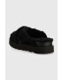 Ugg Pantofle W Fuzz Sugar Cross Slide černá barva - Pepit.cz