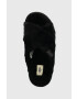 Ugg Pantofle W Fuzz Sugar Cross Slide černá barva - Pepit.cz