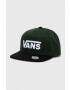 Vans Dětská bavlněná kšiltovka BY DROP V II SNAPBACK BOYS zelená barva s aplikací - Pepit.cz