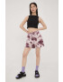 Volcom Kraťasy dámské fialová barva vzorované high waist - Pepit.cz