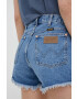 Wrangler Džínové šortky dámské hladké high waist - Pepit.cz