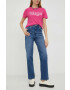 Wrangler Džíny Mom Straight dámské high waist damskie high waist - Pepit.cz