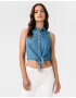 Pepe Jeans Wave Crop top Modrá - Pepit.cz