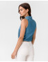 Pepe Jeans Wave Crop top Modrá - Pepit.cz