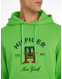 Tommy Hilfiger Curved Monogram Hoody Mikina Zelená - Pepit.cz