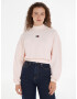 Tommy Jeans Mock Neck Badge Boxy Cropped Mikina Růžová - Pepit.cz