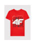 4F T-Shirt HJZ21-JTSM008B Červená Regular Fit - Pepit.cz