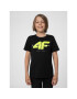 4F T-Shirt JSS23TTSHM290 Černá Regular Fit - Pepit.cz